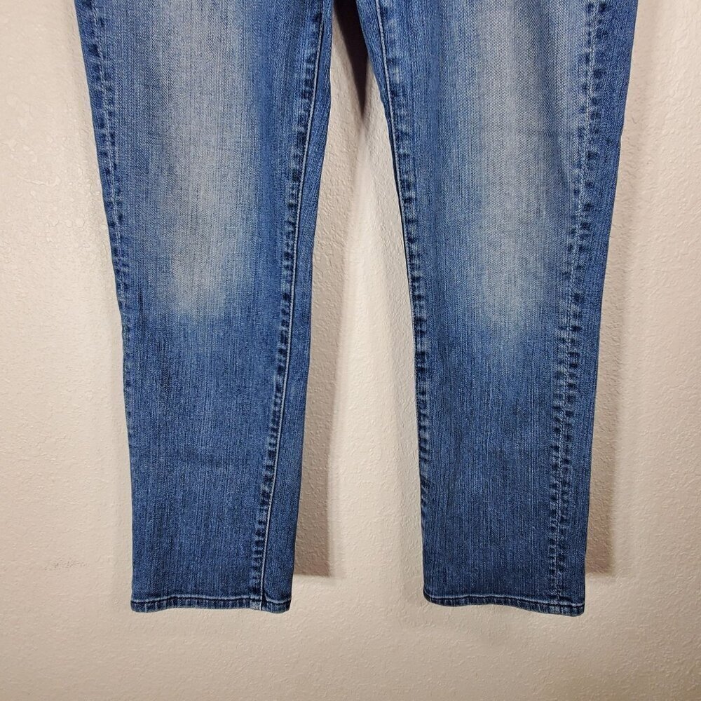7 For All Mankind Womens Crop Straight Leg Jeans Size 26 Blue Denim Cotton Blend - Picture 11 of 11